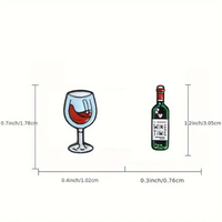 Wine Bottle & Glass Mini Pin