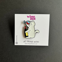 Cat Drinking Wine Pin