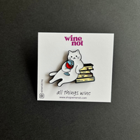 Book Lover Cat Pin