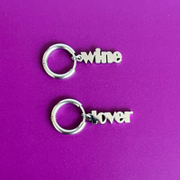 Wine Lover Stainless Steel Earrings