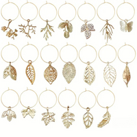 Wine Glass Charm Set | Drink Markers | Leaves