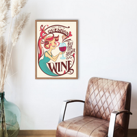 Answer is Wine | Print Art
