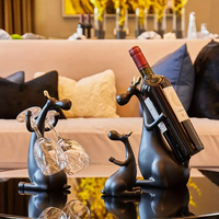 Wine Bottle and Glasses Holder Set