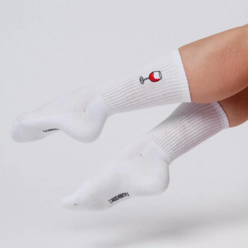 Embroidered Socks | Red Wine