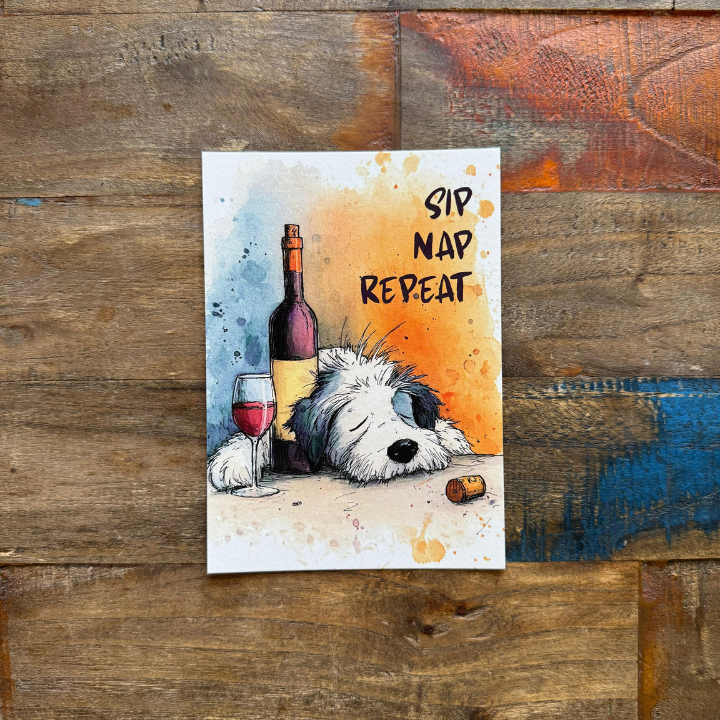 Wine Themed Postcards