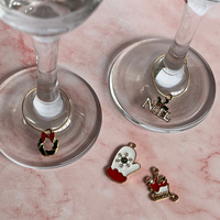 Wine Glass Charm Sets | Drink Markers | Christmas