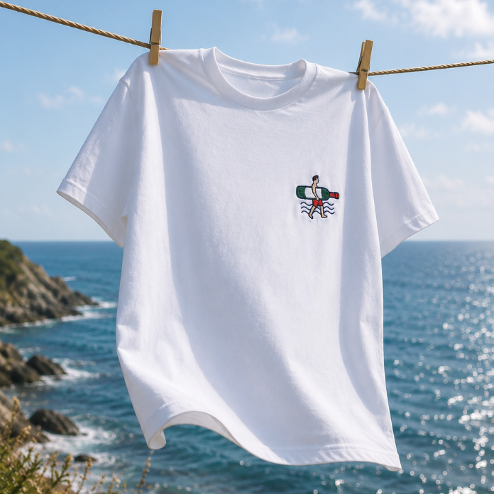 Embroidered T-shirt | Wine Surf
