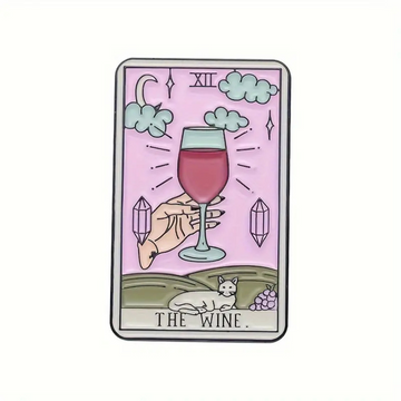 Wine Tarot Card Pin