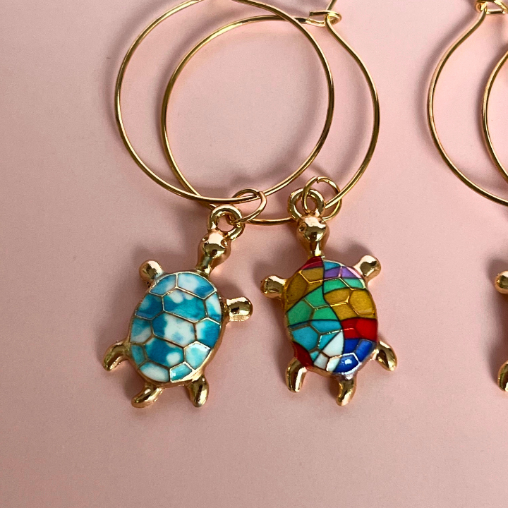 Wine Glass Charm Set | Drink Markers | Turtles